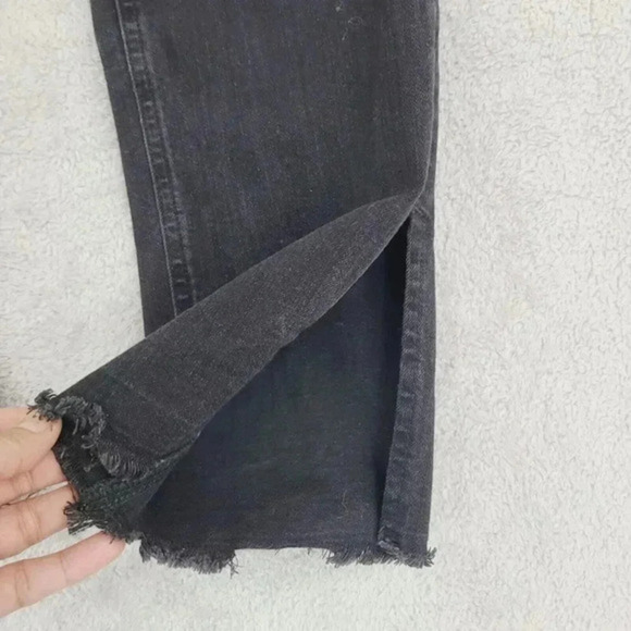 Boden Black Frayed Hem Women's Mid‎ Rise Jeans Size 4 , 28CT - Picture 10 of 11